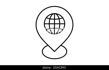 Location icon gps marker symbol map pin icon vector image Stock Vector