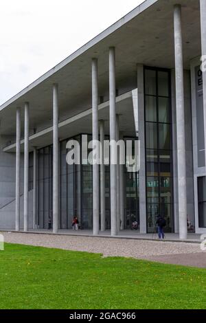 Munich, Germany - August 27, 2011: The Pinakothek der Moderne is a modern art museum, situated in central Munich's Kunstareal. Stock Photo