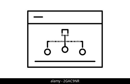 Network line icon. Internet Browser linear style sign for mobile concept and web design. Stock Vector