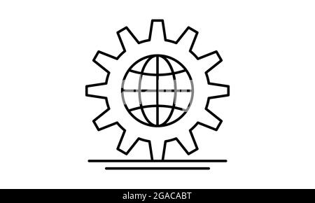 Web page Setting Vector line Icon. Elements for mobile concept and web apps. Thin line icons for website design and development, app development. Stock Vector