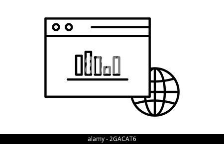 Web analytics icon symbol creative sign from vector image Stock Vector