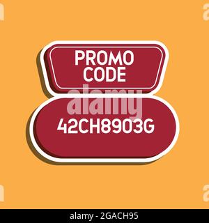 Promo Code Coupon Code Flat Vector Set Design Illustration On