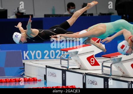 Tokyo, Kanto, Japan. 30th July, 2021. Fanny Teijonsalo (FIN) competes in the women's 50m freestyle heats during the Tokyo 2020 Olympic Summer Games at Tokyo Aquatics Centre. (Credit Image: © David McIntyre/ZUMA Press Wire) Stock Photo