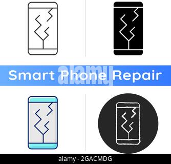 Screen damage icon Stock Vector