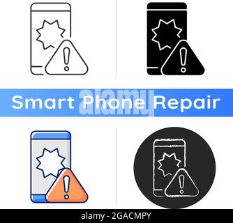 Phone crashes icon Stock Vector