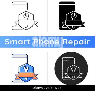 Phone repair warranty icon Stock Vector