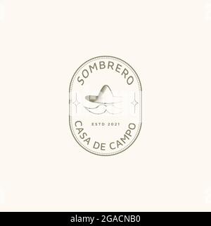 Mexican Sombrero Hat Vector Illustration on a White Background Stock Vector