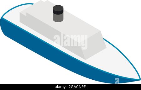 Steamboat icon isometric vector. Steamship, cruise boat icon. Cruise ship, water transport Stock Vector
