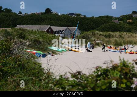 Higher Town bay, Par beach, St Martin's island, Isles of Scilly, Cornwall, England, UK, July 2021 Stock Photo