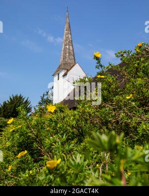 A view of the beautiful All Saints Church in the village of Stock in Essex, UK. Stock Photo