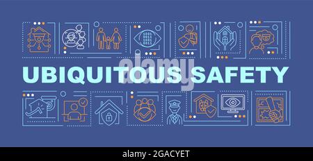 Ubiquitous security word concepts banner Stock Vector