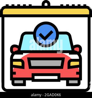 drivers day of test color icon vector illustration Stock Vector Image ...
