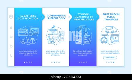 EV governmental support onboarding vector template. Stock Vector