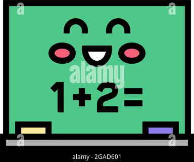 mathematics lesson kindergarten line icon vector illustration Stock ...
