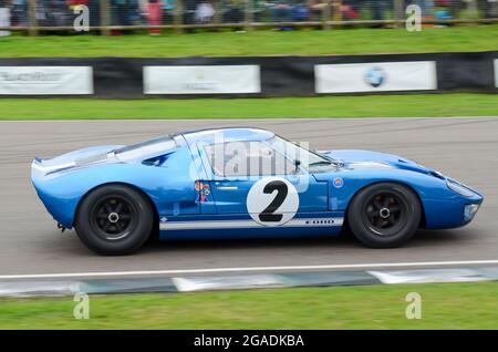 1960s Ford GT40 race car right hand drive interior and dashboard at ...
