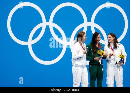 left to right Lilly KING (USA), 2nd place, silver medal, silver medal ...