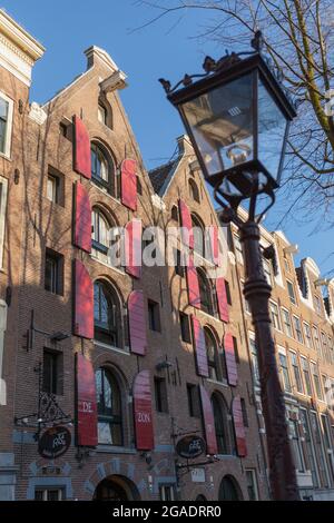 Traditional red shutters, Reguliersgracht, Amsterdam, Holland Stock Photo