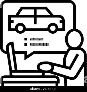 driving test preparation line icon vector illustration Stock Vector
