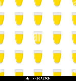 Illustration on theme big colored lemonade in glass cup for natural drink. Lemonade pattern consisting of collection kitchen accessory, glass cup to o Stock Vector