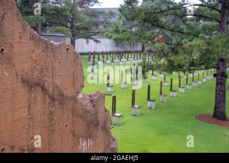 Oklahoma City, Oklahoma - The Oklahoma City National Memorial marks the 1995 domestic terror bombing that destroyed the Alfred P. Murrah Federal Build Stock Photo