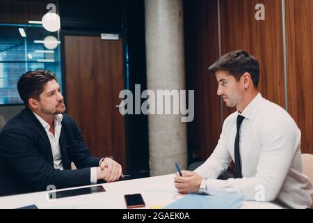 Job interview HR with business people talking on meeting at office. Human resources concept Stock Photo