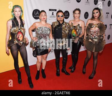 July 29, 2021, Los Angeles, California, USA: eiotown attends the 26th Annual LA Art Show Opening Night Gala. (Credit Image: © Billy Bennight/ZUMA Press Wire) Stock Photo