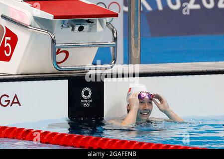 Tokyo, Kanto, Japan. 30th July, 2021. Siobahn Bernadette Haughey (HKG) after the women's 100m freestyle final during the Tokyo 2020 Olympic Summer Games at Tokyo Aquatics Centre. (Credit Image: © David McIntyre/ZUMA Press Wire) Stock Photo