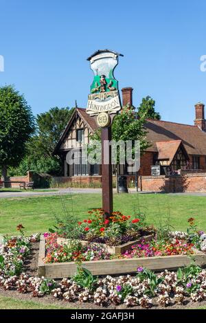 Huntingdon town sign, Princes Street, Huntingdon, Cambridgeshire, England, United Kingdom Stock Photo