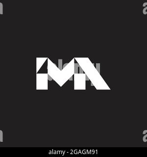 letter ma simple geometric triangle logo vector Stock Vector