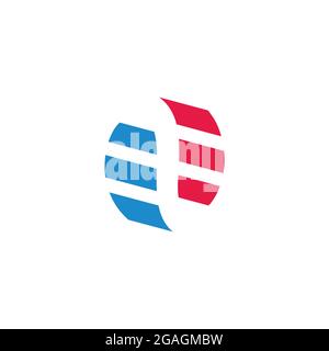 stripes abstract dimensional arrows circle logo vector Stock Vector