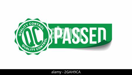 quality control. QC passed. modern vecotr illustration Stock Vector