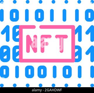 nft label color icon vector illustration Stock Vector Image & Art - Alamy