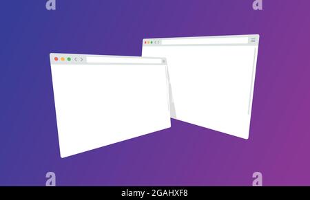 Web browser windows for presentation web graphic Stock Vector