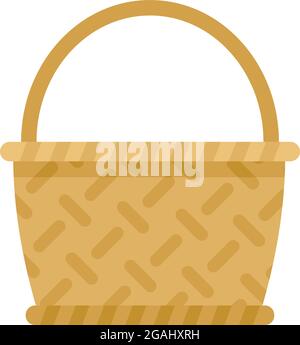 Bamboo wicker icon. Flat illustration of bamboo wicker vector icon isolated on white background Stock Vector