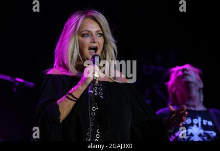 Madrid, Spain. 30th July, 2021. Welsh singer Bonnie Tyler performing during the Push Play Festival at the Hipodromo de la Zarzuela in Madrid, Spain. Credit: Isabel Infantes/Alamy Live News Stock Photo