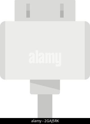Old tablet adapter icon. Flat illustration of old tablet adapter vector icon isolated on white background Stock Vector