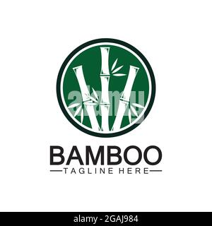 Bamboo Logo Template vector icon illustration design Stock Vector