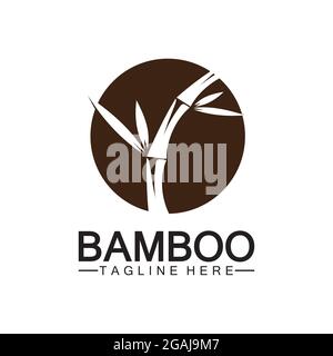 Bamboo Logo Template vector icon illustration design Stock Vector