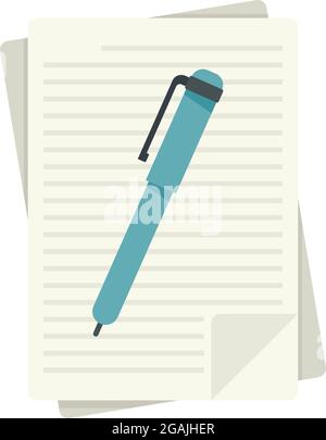Grammar edit icon. Flat illustration of grammar edit vector icon isolated on white background Stock Vector