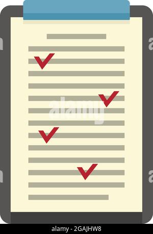 Clipboard edit icon. Flat illustration of clipboard edit vector icon isolated on white background Stock Vector