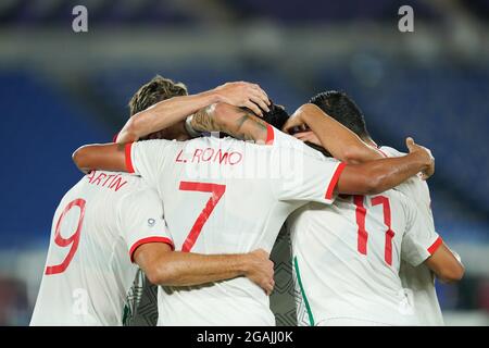 Yokohama, Japan. 31st July, 2021. during the Men's Olympic Football Tournament Tokyo 2020 quarterfinal match between Republic of Korea and Mexico at International Stadium Yokohama in Yokohama, Japan. Credit: SPP Sport Press Photo. /Alamy Live News Stock Photo