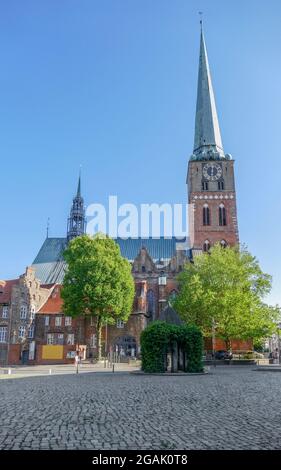 Church of St Jacob in Luebeck, a hanseatic city in Northern Germany Stock Photo