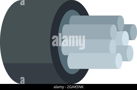 Computer optical fiber icon. Flat illustration of computer optical fiber vector icon isolated on white background Stock Vector