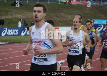 DEBES Romain 800 M Mens  during the 2021 Athletics French championships on June 25, 2021 at Josette et Roger Mikulak stadium in Angers, France - Photo Laurent Lairys / DPPI Stock Photo