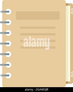 Inventory notebook icon. Flat illustration of inventory notebook vector ...