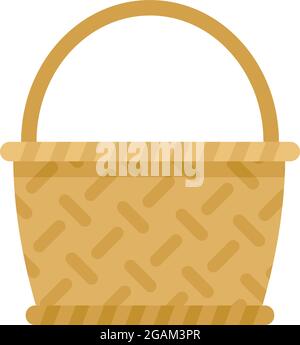 Bamboo wicker icon. Flat illustration of bamboo wicker vector icon isolated on white background Stock Vector