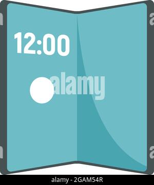 Artificial foldable display icon. Flat illustration of artificial foldable display vector icon isolated on white background Stock Vector