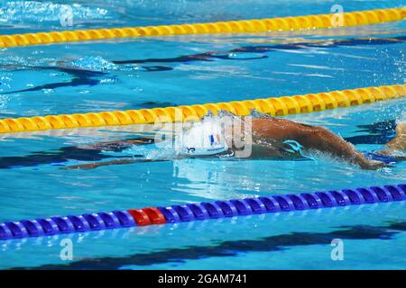 Florent Manaudou (FRA) competes on men's 50m freestyle, during the Olympic Games Tokyo 2020, Judo, on July 30, 2021 at Tokyo aquatics center in Tokyo, Japan - Photo Yoann Cambefort / Marti Media / DPPI Stock Photo