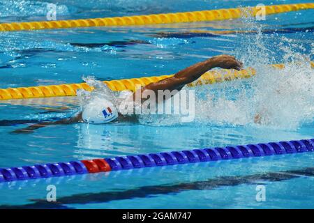 Florent Manaudou (FRA) competes on men's 50m freestyle, during the Olympic Games Tokyo 2020, Judo, on July 30, 2021 at Tokyo aquatics center in Tokyo, Japan - Photo Yoann Cambefort / Marti Media / DPPI Stock Photo