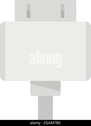 Old tablet adapter icon. Flat illustration of old tablet adapter vector icon isolated on white background Stock Vector